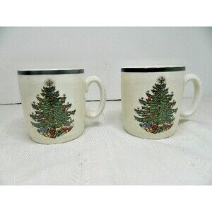 Cuthbertson Original Christmas Tree Mug  Made In England Set of 2